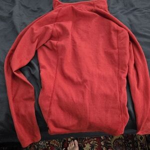 Red Fleece Pullover Sweater